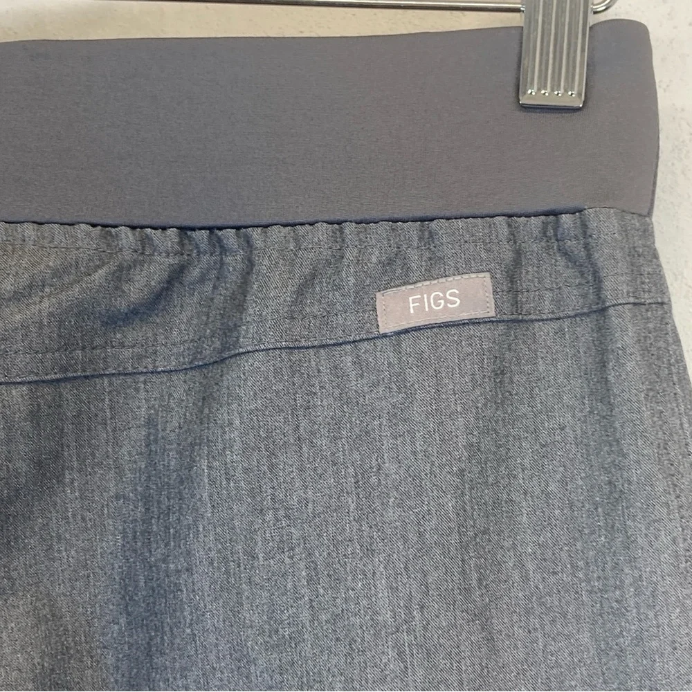 Figs Kanye Moto Scrub Pants Women’s S Graphite Gray Elastic Waist Pockets